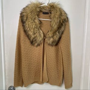 Versona Fur Trim Cardigan